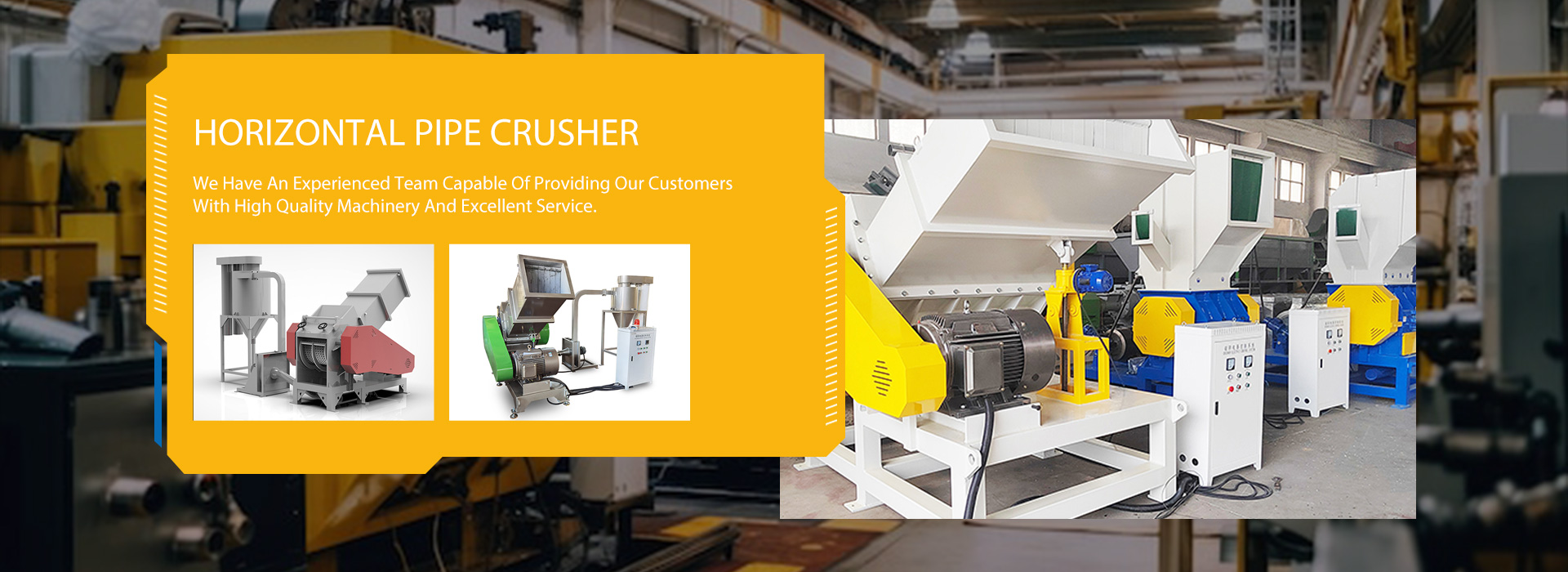 horizontal pipe crusher