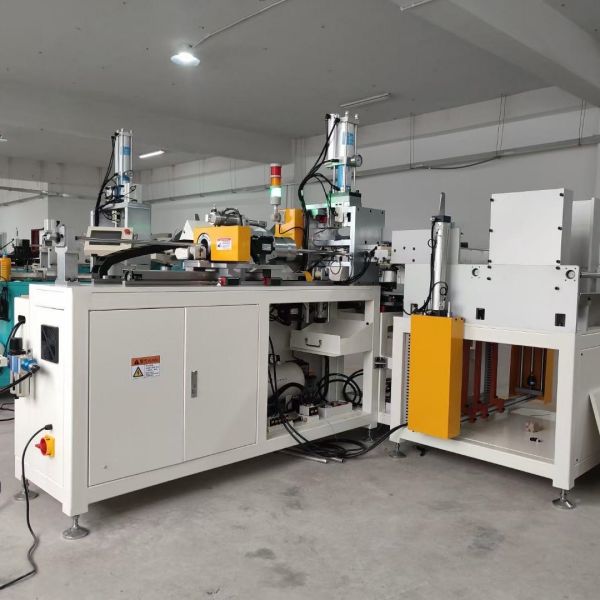 aluminum header pipe holes punching and slotting line