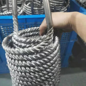 titanium corrugated fin tube twisting machine for shell tube heat exchangers