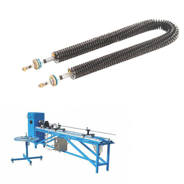 tubular heating element strip finning and wrapping machine