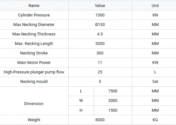pole diameter reducing machine